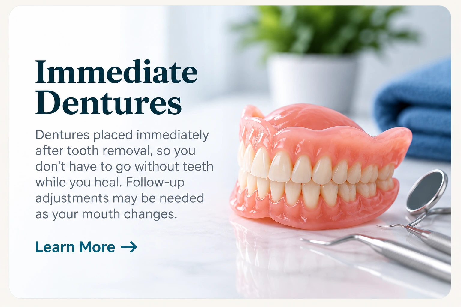 Immediate Dentures at Future Smiles Denture Clinic Calgary